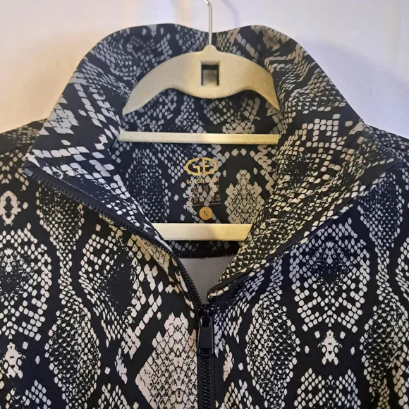 Goldbergh Luxury Sports Linda Snake Print Layer Top Large EUC
